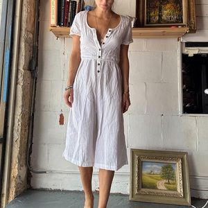 Billabong white linen romper